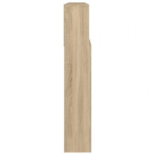 Sengegavl med opbevaring 220×19×103,5 cm - sonoma-eg