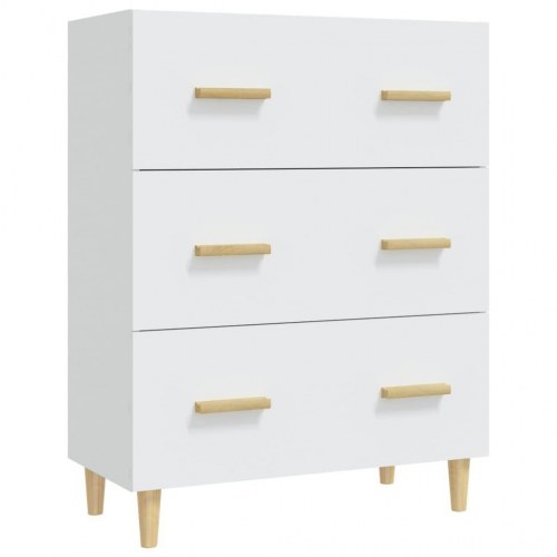 Skænk med 3 skuffer 70 x 34 x 90 cm - hvid