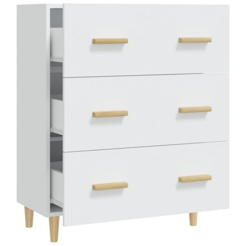 Skænk med 3 skuffer 70 x 34 x 90 cm - hvid