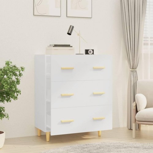 Skænk med 3 skuffer 70 x 34 x 90 cm - hvid
