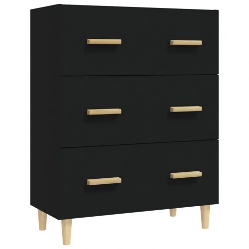 Skænk 70x34x90 cm konstrueret træ sort