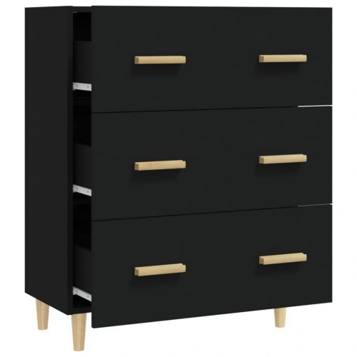 Skænk 70x34x90 cm konstrueret træ sort
