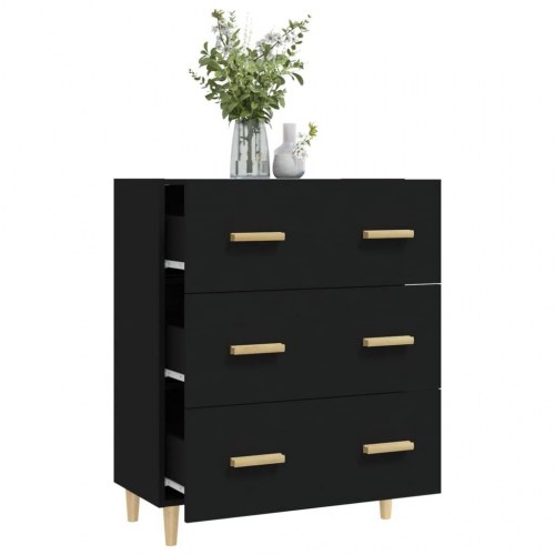 Skænk 70x34x90 cm konstrueret træ sort