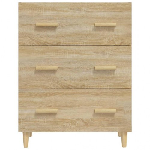Skænk med 3 skuffer 70 x 34 x 90 cm - sonoma-eg