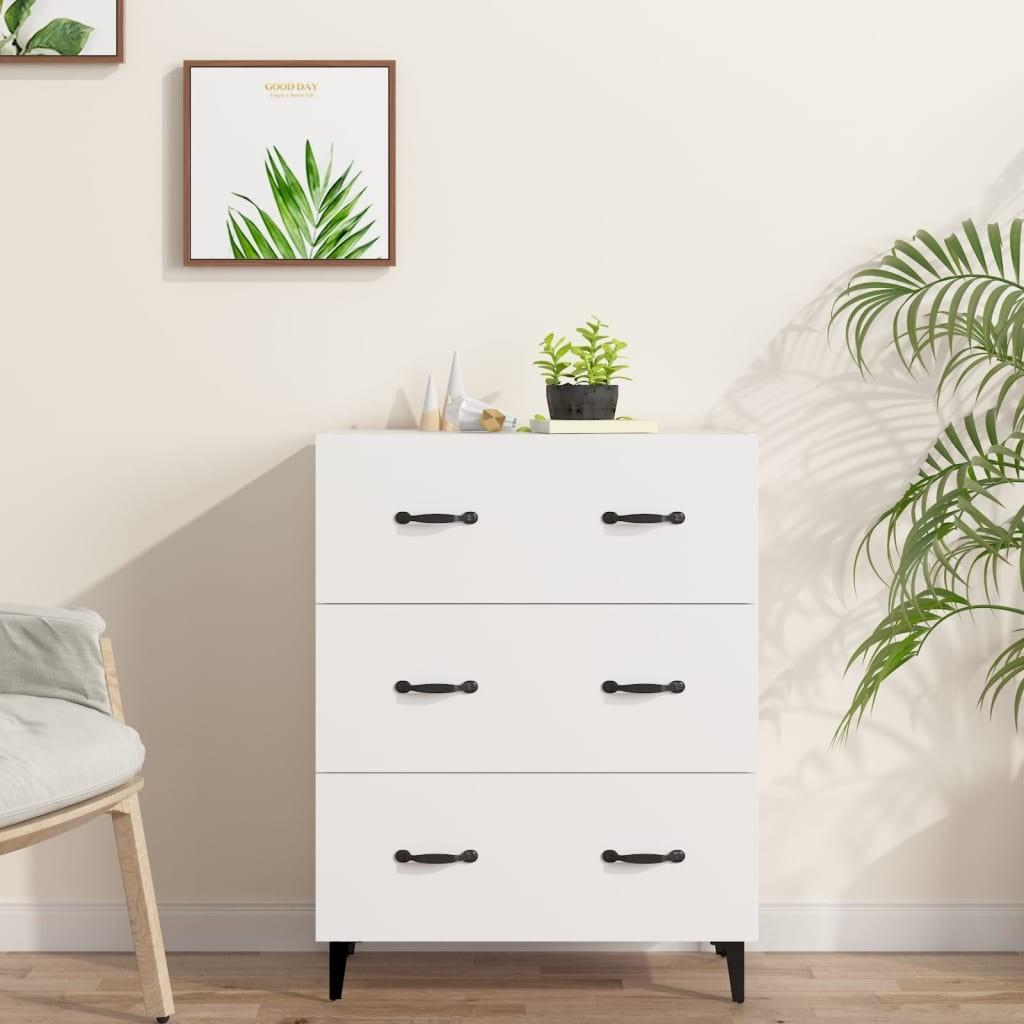 Skænk 69,5x34x90 cm konstrueret træ hvid
