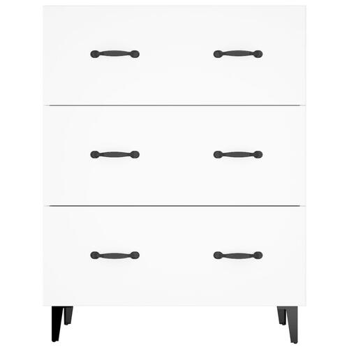 Skænk 69,5x34x90 cm konstrueret træ hvid