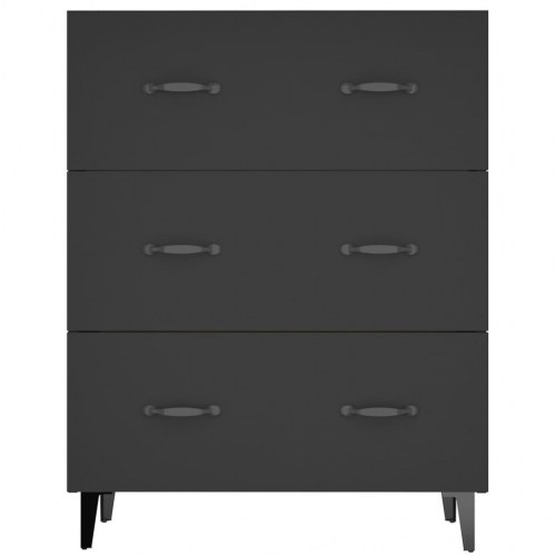 Skænk 69,5x34x90 cm konstrueret træ sort