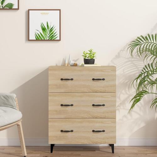 Skænk 69,5x34x90 cm konstrueret træ sonoma-eg