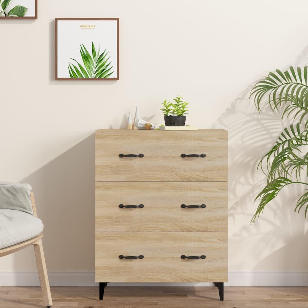 Skænk 69,5x34x90 cm konstrueret træ sonoma-eg