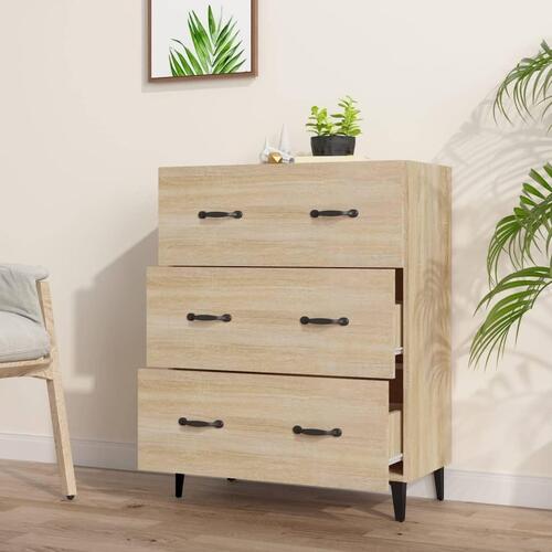 Skænk 69,5x34x90 cm konstrueret træ sonoma-eg