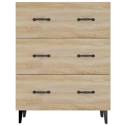 Skænk 69,5x34x90 cm konstrueret træ sonoma-eg