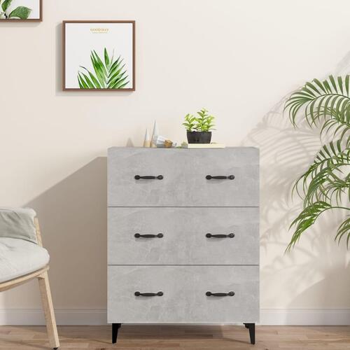 Skænk 69,5x34x90 cm konstrueret træ betongrå
