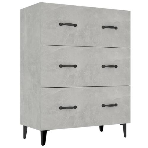 Skænk 69,5x34x90 cm konstrueret træ betongrå