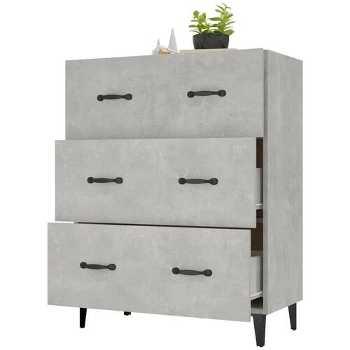 Skænk 69,5x34x90 cm konstrueret træ betongrå