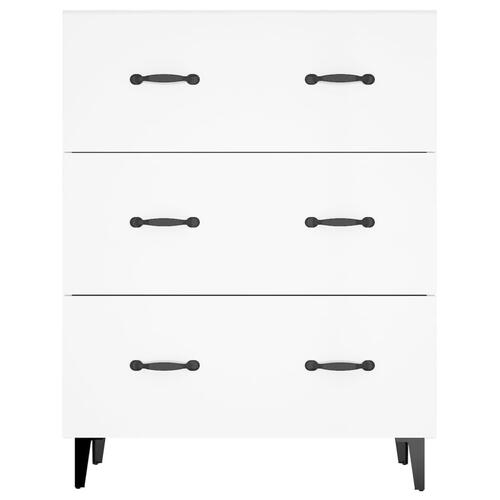 Skænk 69,5x34x90 cm konstrueret træ hvid højglans