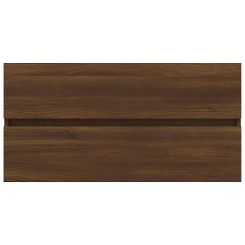 Underskab 90x38,5x45 cm konstrueret træ brun egetræ