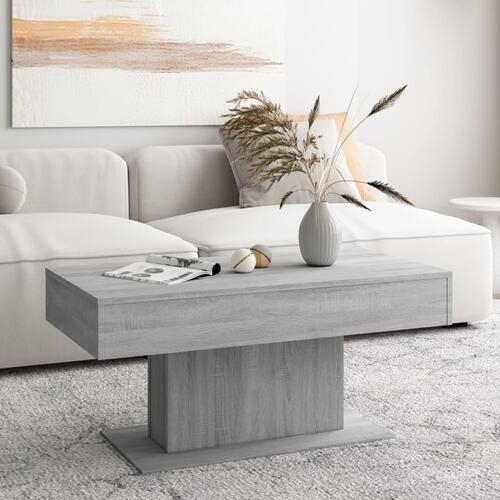 Sofabord 96x50x45 cm konstrueret træ grå sonoma-eg