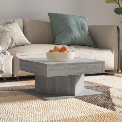 Sofabord 57 × 57 × 30 cm i konstrueret træ - grå sonoma-eg