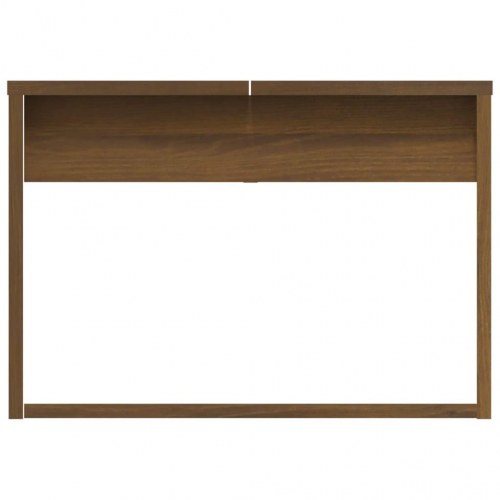 Sofabord 110x50x35 cm konstrueret træ brun egetræsfarve