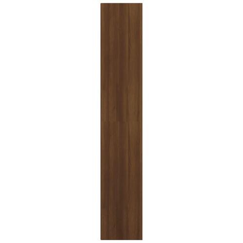 Bogreol 36x30x171 cm konstrueret træ brun egetræ
