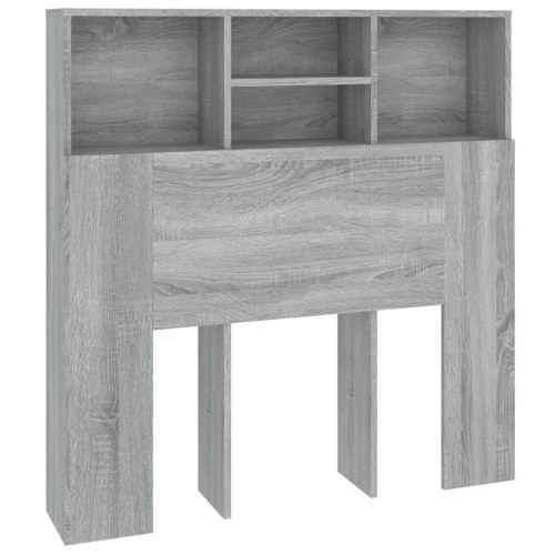 Sengegavl med opbevaring 100 x 19 x 103,5 cm - grå sonoma-eg