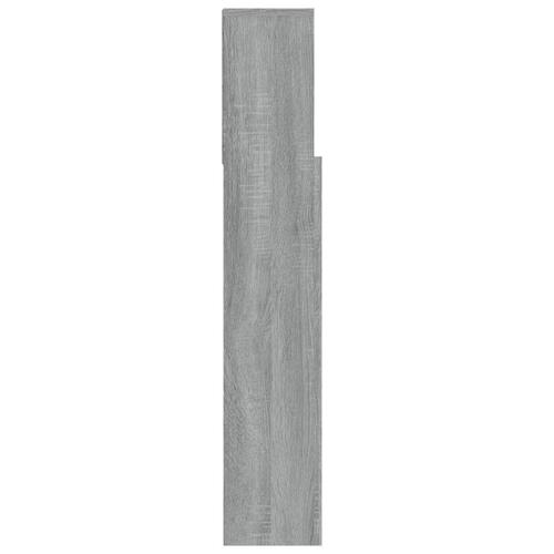 Sengegavl med opbevaring 100x19x103,5 cm grå sonoma-eg