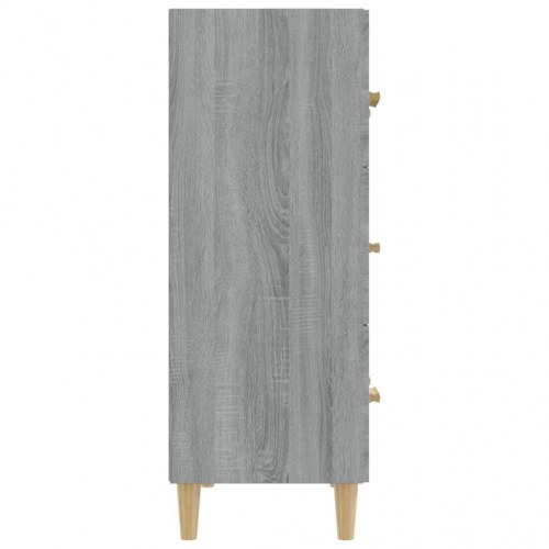 Skænk med 3 skuffer 70 x 34 x 90 cm - grå sonoma-eg