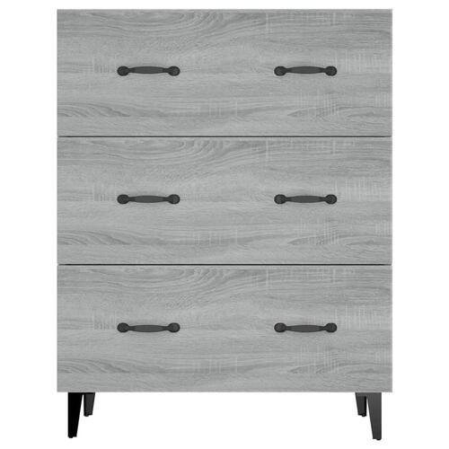 Skænk 69,5x34x90 cm konstrueret træ grå sonoma-eg