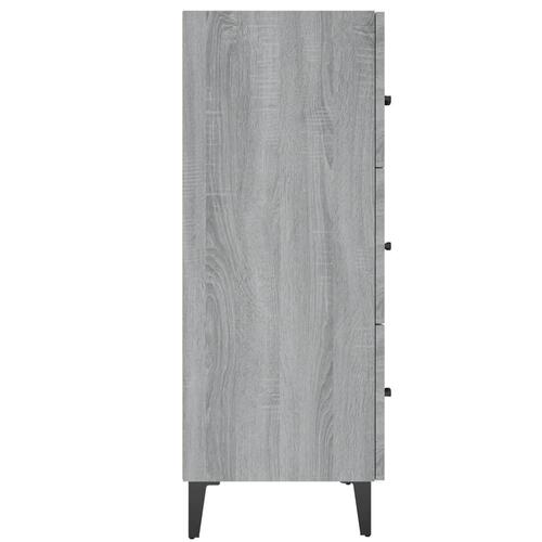 Skænk 69,5x34x90 cm konstrueret træ grå sonoma-eg