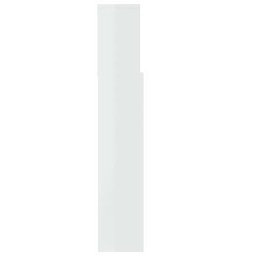 Sengegavl med opbevaring 100x19x103,5 cm hvid højglans