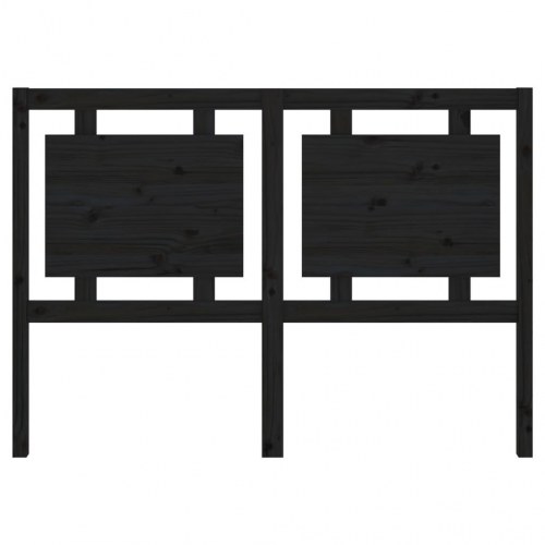 Sengegærde 140,5x4x100 cm massivt fyrretræ sort