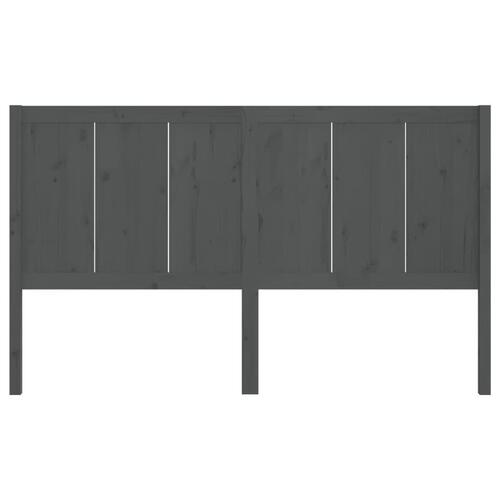 Sengegærde 155,5x4x100 cm massivt fyrretræ grå