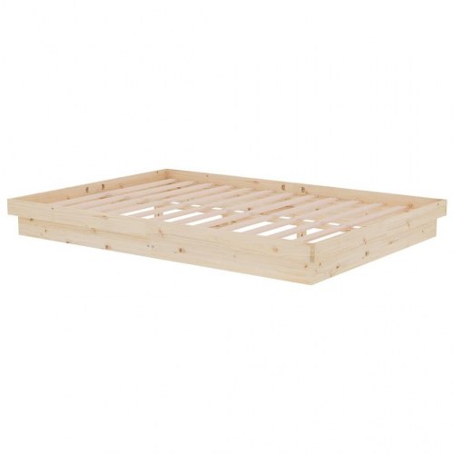 Sengeramme 140×200 cm i massivt fyrretræ - lav dobbeltseng