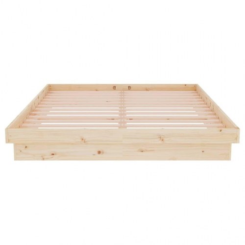 Sengeramme 140×200 cm i massivt fyrretræ - lav dobbeltseng