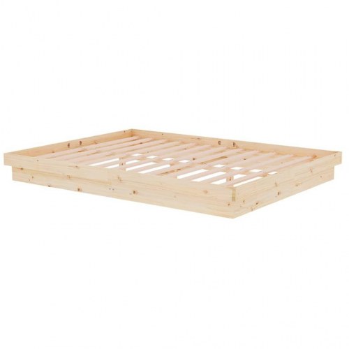 Sengeramme 150x200 cm i massivt fyrretræ - lav dobbeltseng