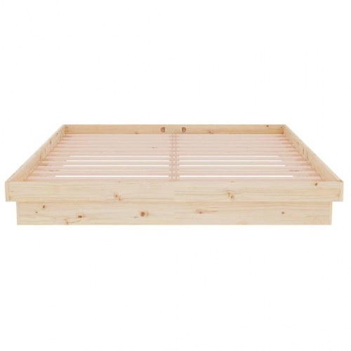 Sengeramme 150x200 cm i massivt fyrretræ - lav dobbeltseng