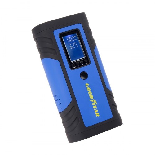 Goodyear bærbar luftkompressor med LED, 2600 mAh, 150 PSI, 7,4 V