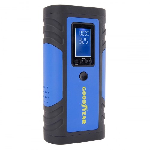 Goodyear bærbar luftkompressor med LED, 2600 mAh, 150 PSI, 7,4 V