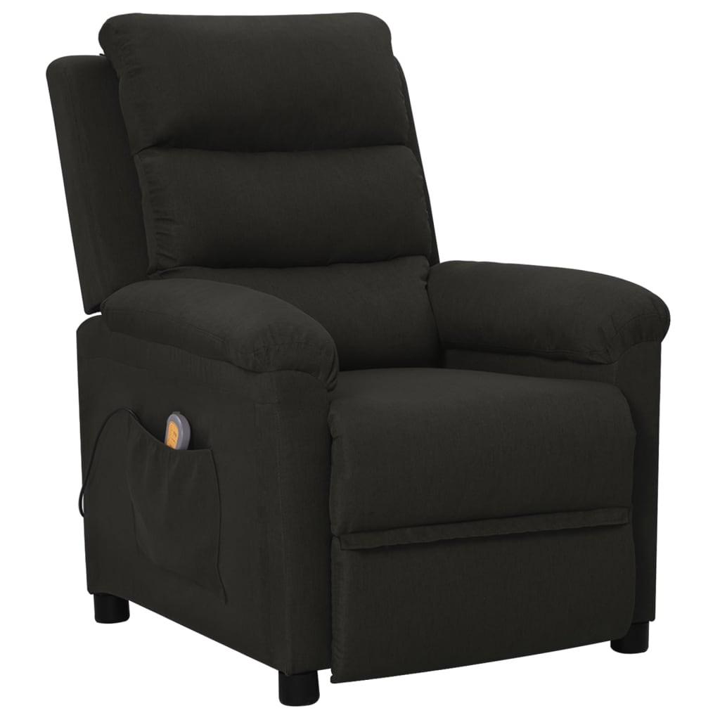 Massagestol Stof Sort