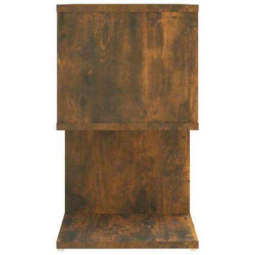 Sengebord 50x30x51,5 cm konstrueret træ røget egetræsfarve