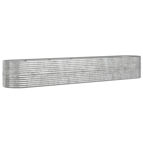 Plantekrukke 440x80x68 cm pulverlakeret stål sølvfarvet