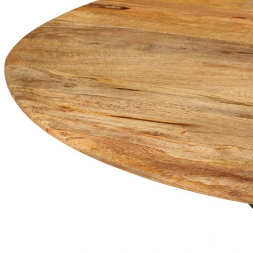 Rundt spisebord Ø110 × 78 cm i massivt mangotræ og stål