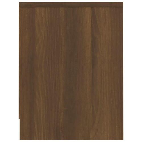 Sengebord 40x30x40 cm konstrueret træ brun egetræsfarve