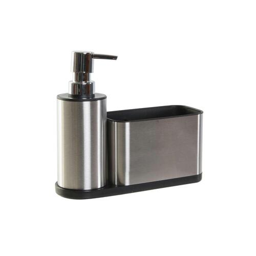 Sæbedispenser Køkken Sølvfarvet Rustfrit stål PP (20,3 x 7 x 17,5 cm)