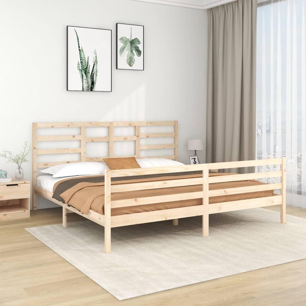 Sengeramme 200x200 cm massivt træ