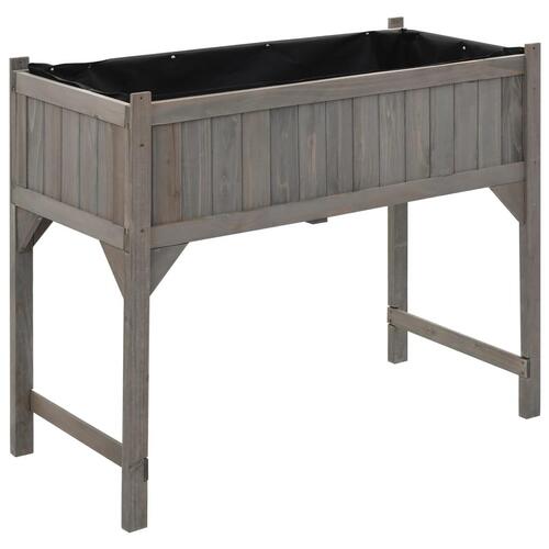 Hævet plantekasse med drivhus 120 x 54 x 120 cm grantræ