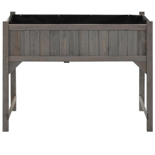 Hævet plantekasse med drivhus 120 x 54 x 120 cm grantræ
