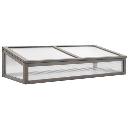 Hævet plantekasse med drivhus 120 x 54 x 120 cm grantræ