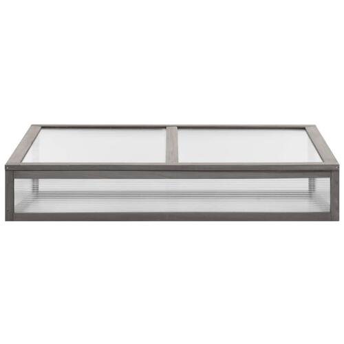 Hævet plantekasse med drivhus 120 x 54 x 120 cm grantræ