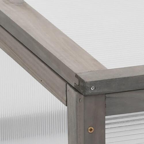 Hævet plantekasse med drivhus 120 x 54 x 120 cm grantræ